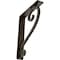 Ekena Millwork Edwards Wrought Iron Bracket, (Triple center brace), Antiqued Pale Gold 2"W x 10"D x 12"H BKTM02X10X12TEDAPG - alternate 1